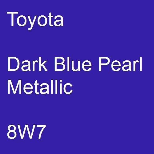 Toyota, Dark Blue Pearl Metallic, 8W7.